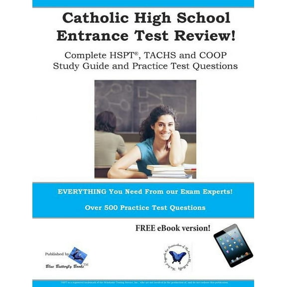 Catholic High School Entrance Test Review: Study Guide & Practice Test Questions for the TACHS, HSPT and COOP (Paperback)