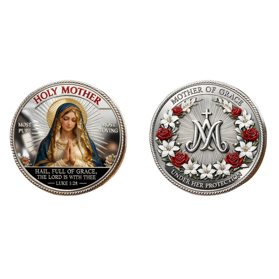 Catholic Holy Coin Resurrection of Christ Commemorative Coin, Double ...
