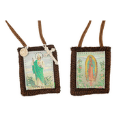 VENERARE Catholic Holy Figure Saint Scapular (Saint Jude / Our Lady of Guadalupe)