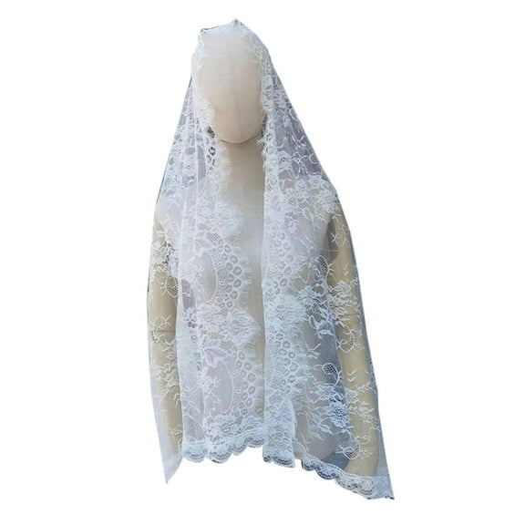 Catholic Mantilla Mass Veil Religious Ceremony Veil Embroidery Church Lace Veil