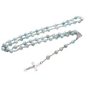 Catholic Markings Beads Rosary Necklace Crosses Religious Chain Church Prayer Pendants Jewelry for Womens Baptisms