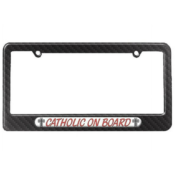Catholic On Board - Religious License Plate Frame