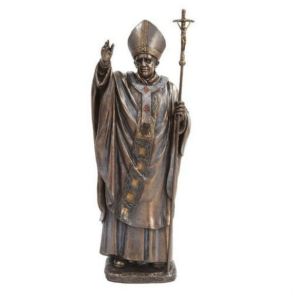 Catholic Pope Francis Sculpture Statue Bronze by PTC
