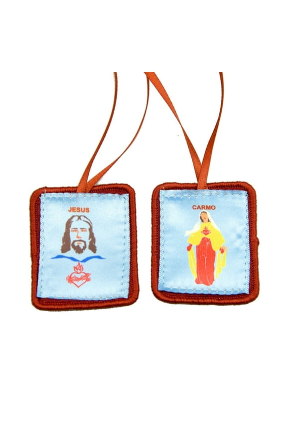 Catholic Red Scapular Our Lady of Mount Carmel Religious Necklace Escapularios Catolicos Christian Gift for Men Women