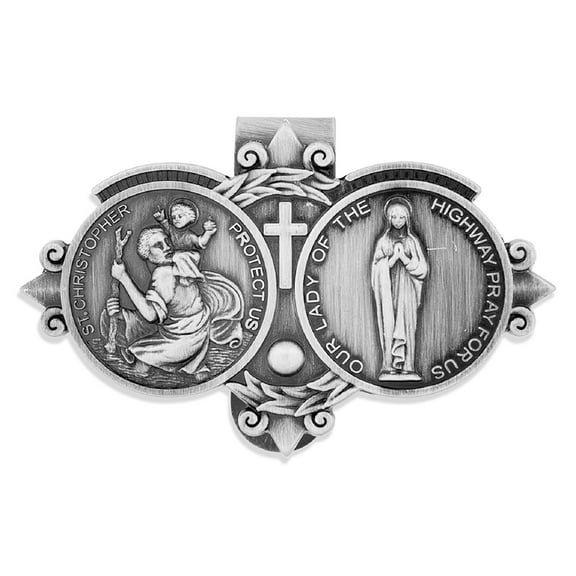 Catholic Visor Clip for Protection While Driving | Beautiful and Traditional Design | Makes a Great Gift for Teens and New Drivers | More Than 10 Designs Available