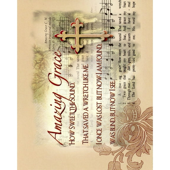 Catholic print picture - AMAZING GRACE - 8" x 10" ready to be framed