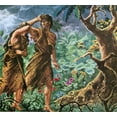 thumbnail image 1 of Catholic print picture - Adam and Eve T - 8" x 10" ready to be framed, 1 of 1