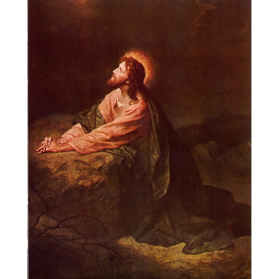 Catholic print picture - Agony In The Garden - 8" x 10" ready to be framed