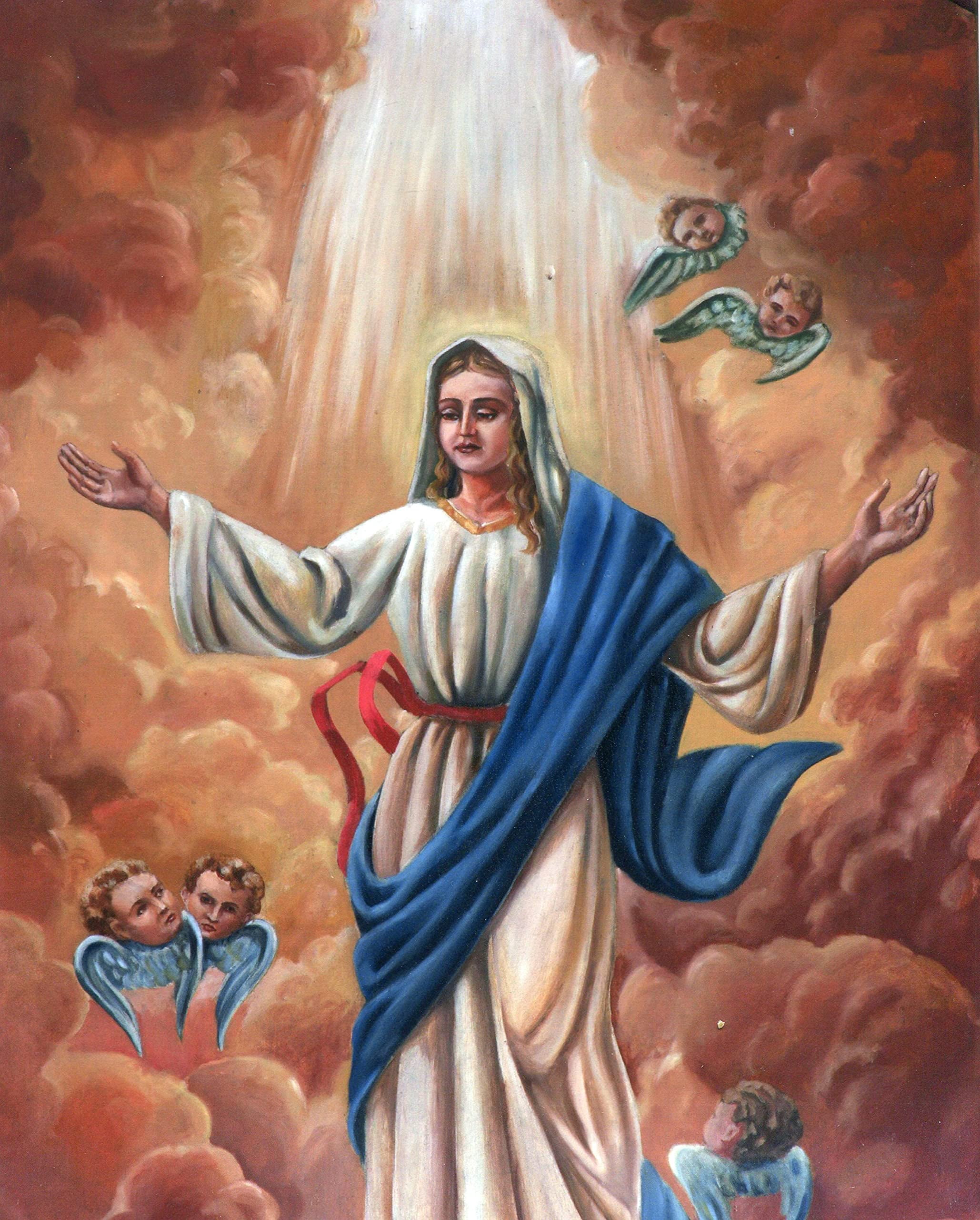 Catholic print picture - Assump of Virgin Mary R - 8