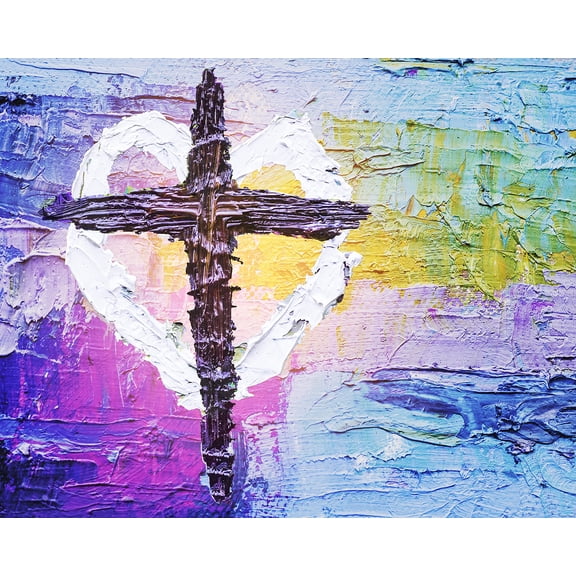 Catholic print picture - CROSS SH1 - 8" x 10" ready to be framed