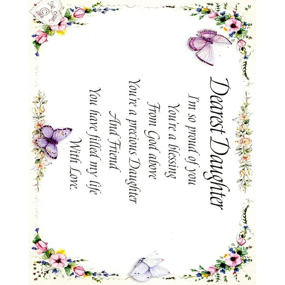 Catholic print picture - DEAREST DAUGHTER - 8" x 10" ready to be framed