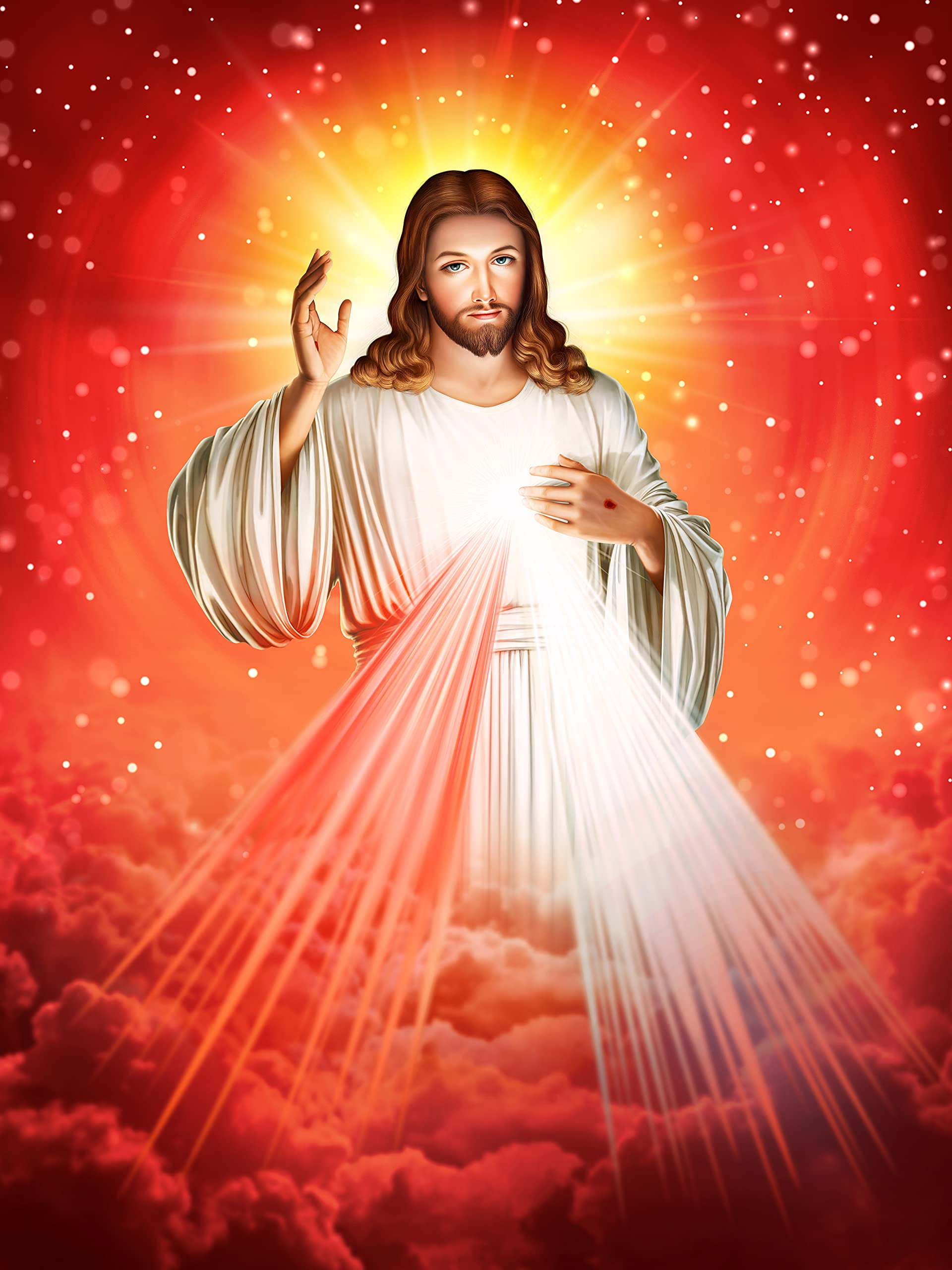 catholic-print-picture-divine-mercy-sh3-8-x-10-ready-to-be-framed-walmart-com for Divine Mercy Image Printable Free Download Catholic print picture - DIVINE MERCY SH3 - 8