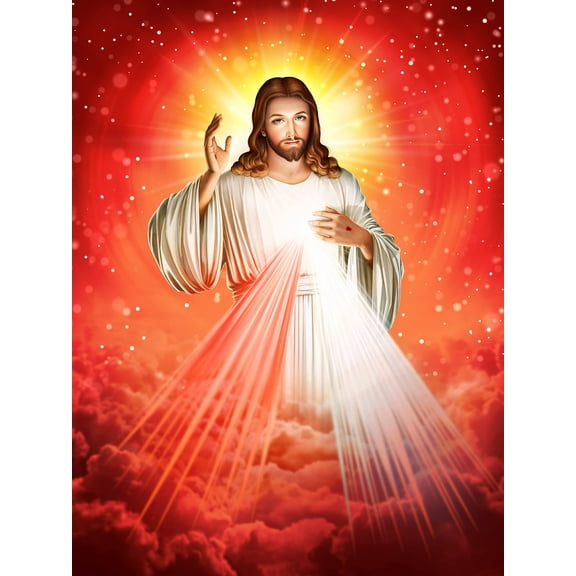 Catholic print picture - DIVINE MERCY SH3 - 8" x 10" ready to be framed