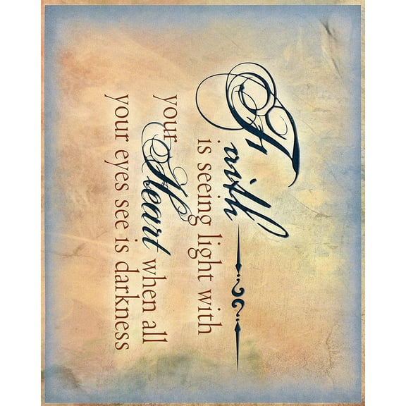 Catholic print picture - FAITH IS - 8" x 10" ready to be framed