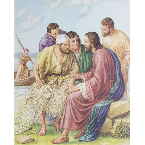 Catholic print picture - FISHERS OF MEN SH - 8" x 10" ready to be framed
