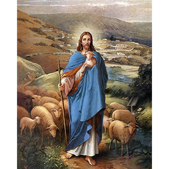 Catholic print picture - GOOD SHEPHERD 76 - 8" x 10" ready to be framed