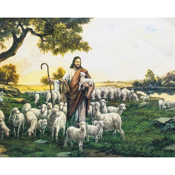 Catholic print picture - GOOD SHEPHERD SH - 8" x 10" ready to be framed