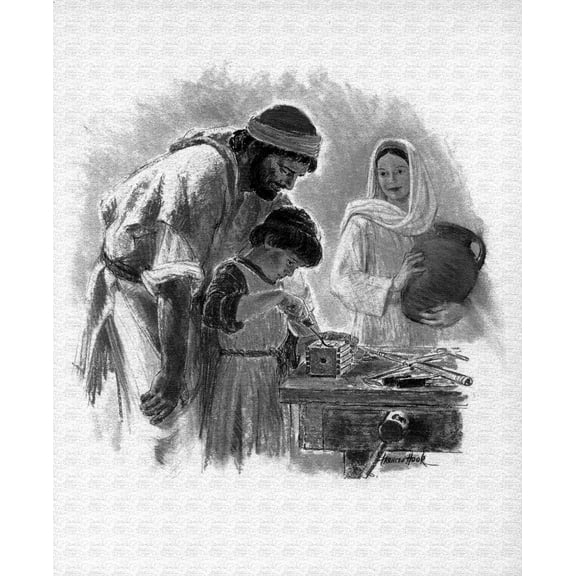 Catholic print picture - Holy Family 3 B - 8" x 10" ready to be framed