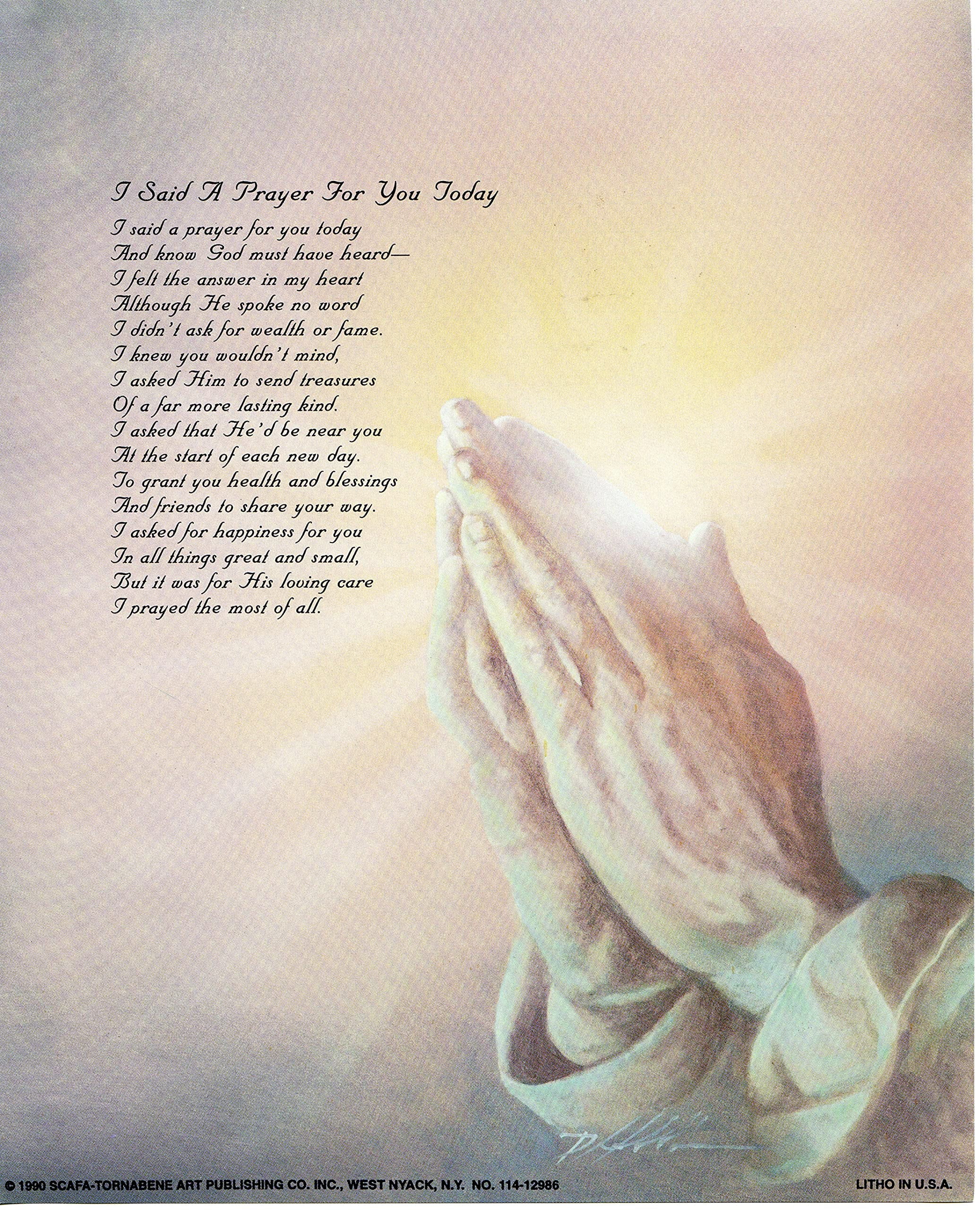 Catholic print picture - I Said A Prayer - 8