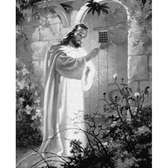 Catholic print picture - Jesus Knocking 3 B - 8" x 10" ready to be framed