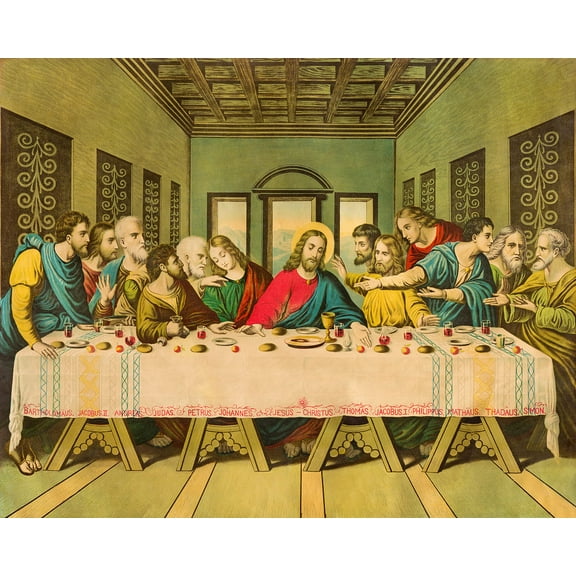 Catholic print picture - LAST SUPPER SH1 - 8" x 10" ready to be framed