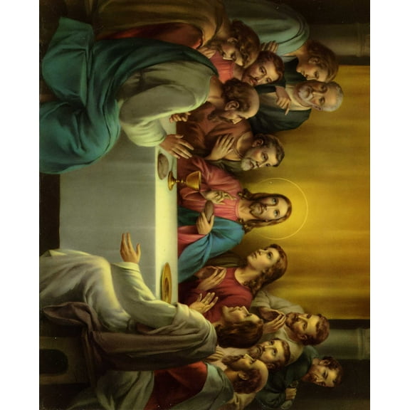Catholic print picture - Last Supper 1 - 8" x 10" ready to be framed