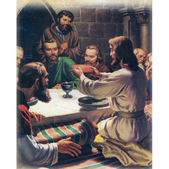 Catholic print picture - Last Supper 2T - 8" x 10" ready to be framed