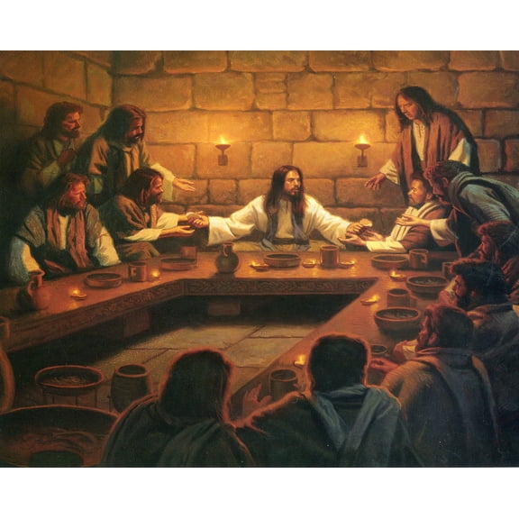 Catholic print picture - Last Supper T - 8" x 10" ready to be framed