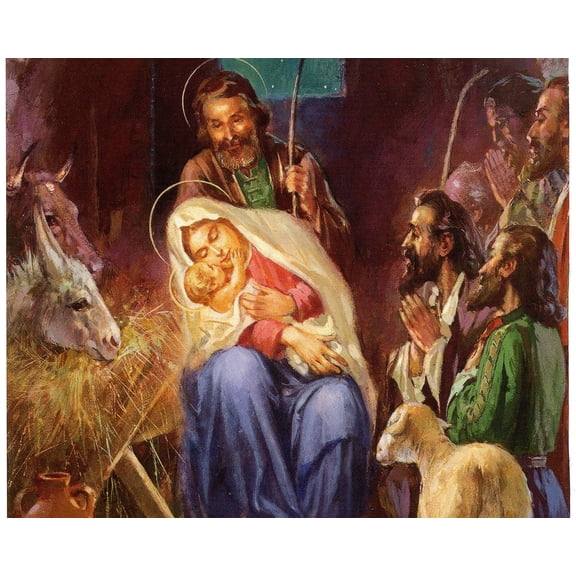 Catholic print picture - NATIVITY 2 P - 8" x 10" ready to be framed