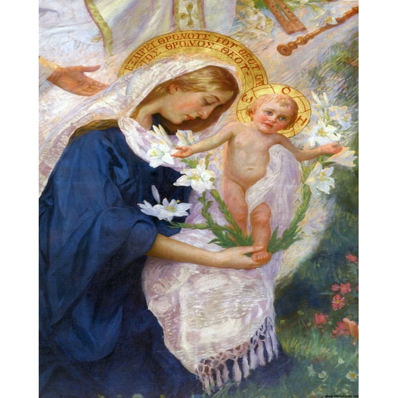 Catholic print picture - Nativity Scene 2 R - 8" x 10" ready to be framed