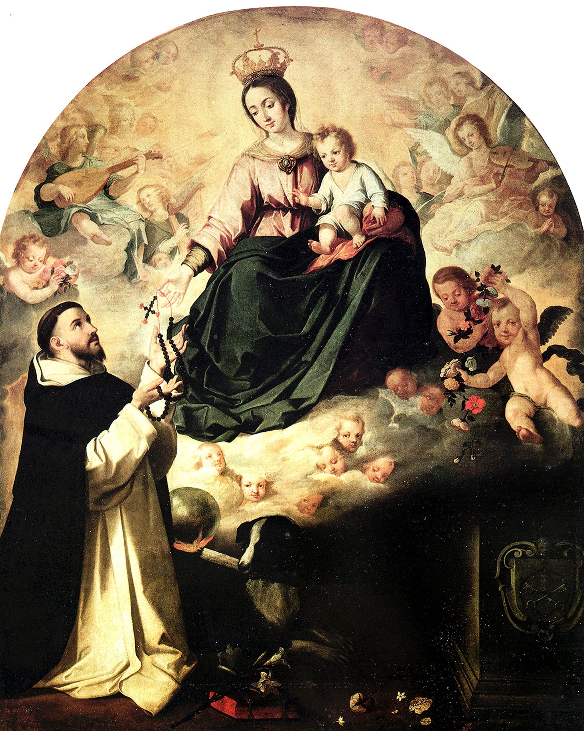 Catholic print picture - Our Lady Of The Rosary - 8" x 10" ready to be ...