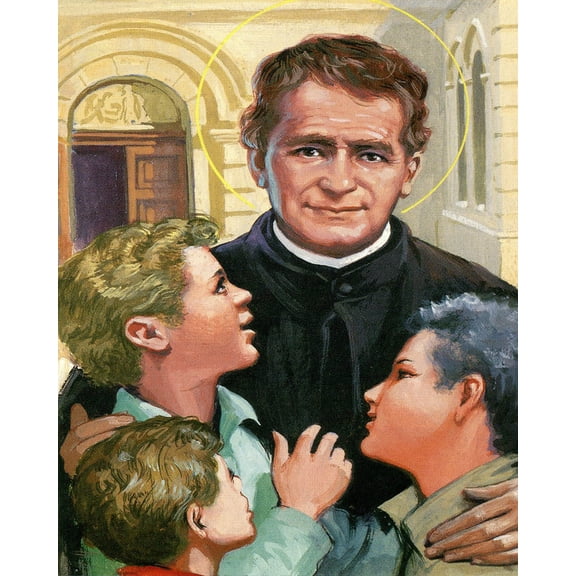 Catholic print picture - ST. JOHN BOSCO V - 8" x 10" ready to be framed
