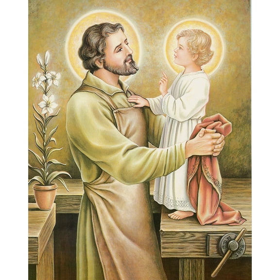Catholic print picture - ST. JOSEPH 3 - 8" x 10" ready to be framed