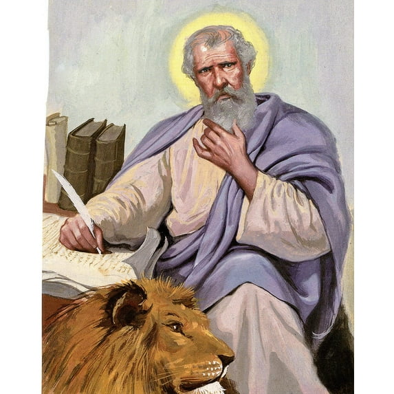 Catholic print picture - ST. MARK THE EVANGELIST V - 8" x 10" ready to be framed