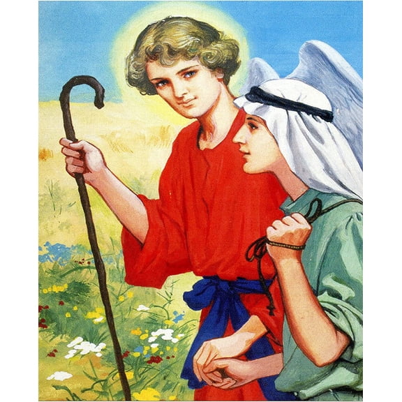 Catholic print picture - ST. RAPHAEL THE ARCHANGEL V - 8" x 10" ready to be framed
