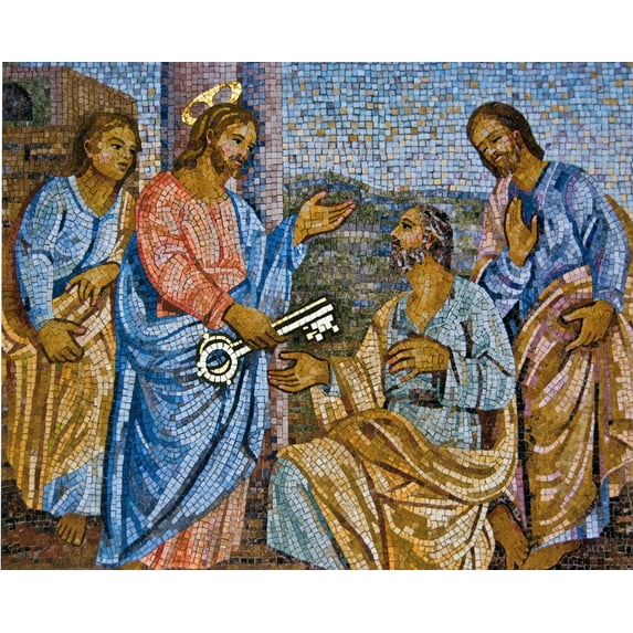 Catholic print picture - San Pietro R - 8" x 10" ready to be framed