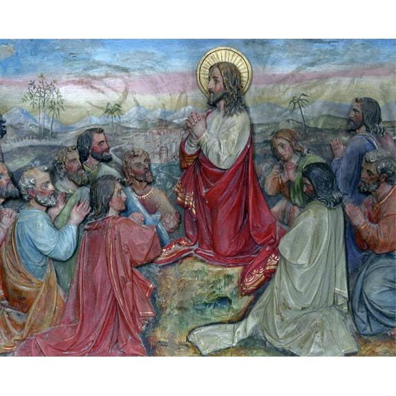 Catholic print picture - Sermon on the Mount R - 8" x 10" ready to be framed