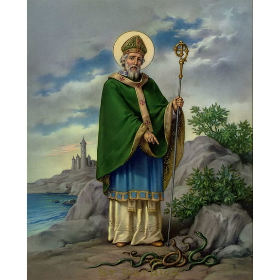 Catholic print picture - St. Patrick - 8" x 10" ready to be framed