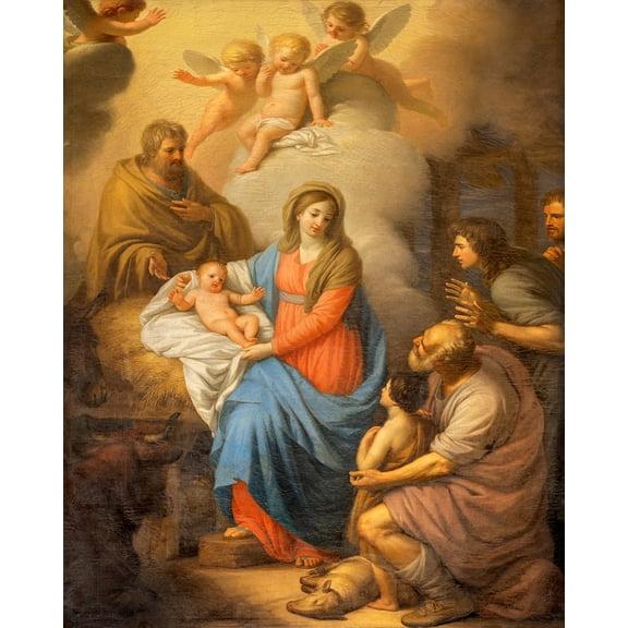 Catholic print picture - THE NATIVITY SH2 - 8" x 10" ready to be framed