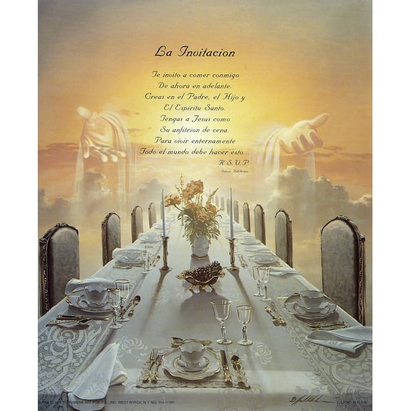 Catholic print picture - The Invitation Spanish - 8" x 10" ready to be framed