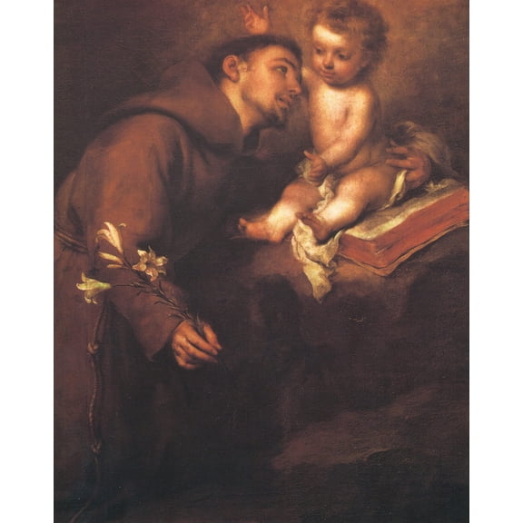 Catholic print picture - st. anthony - 8" x 10" ready to be framed