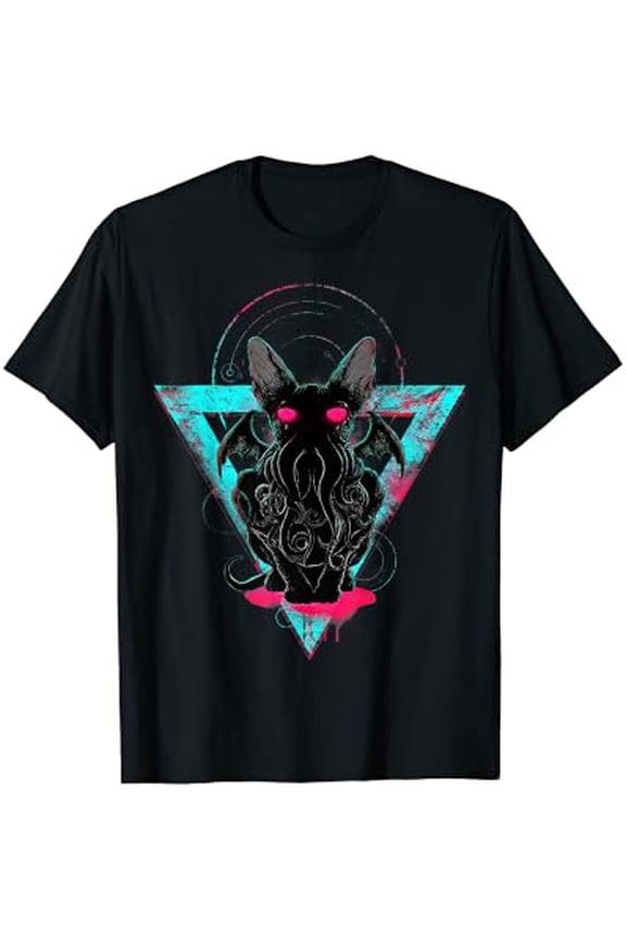 Cathulhu Funny Demon Cat T-Shirt