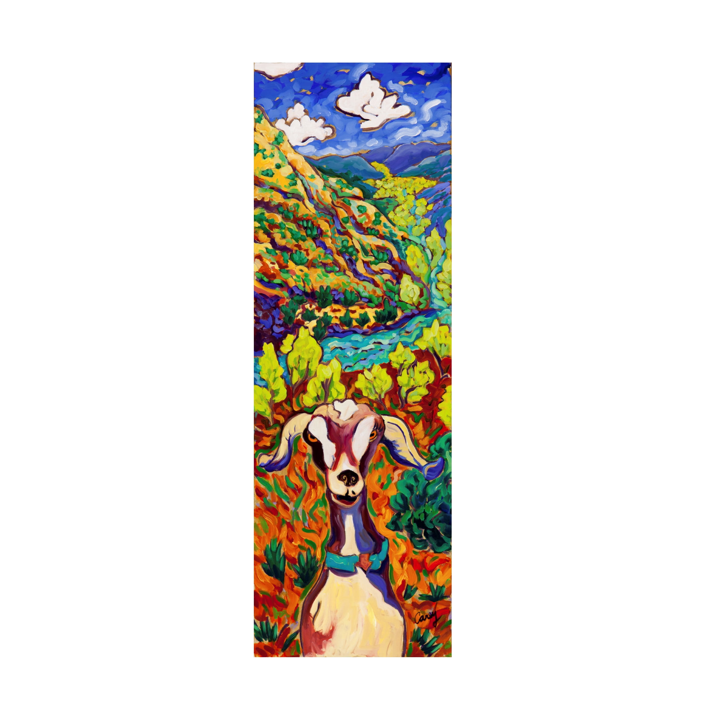 Cathy Carey 'Cottonwood Goat' Canvas Art