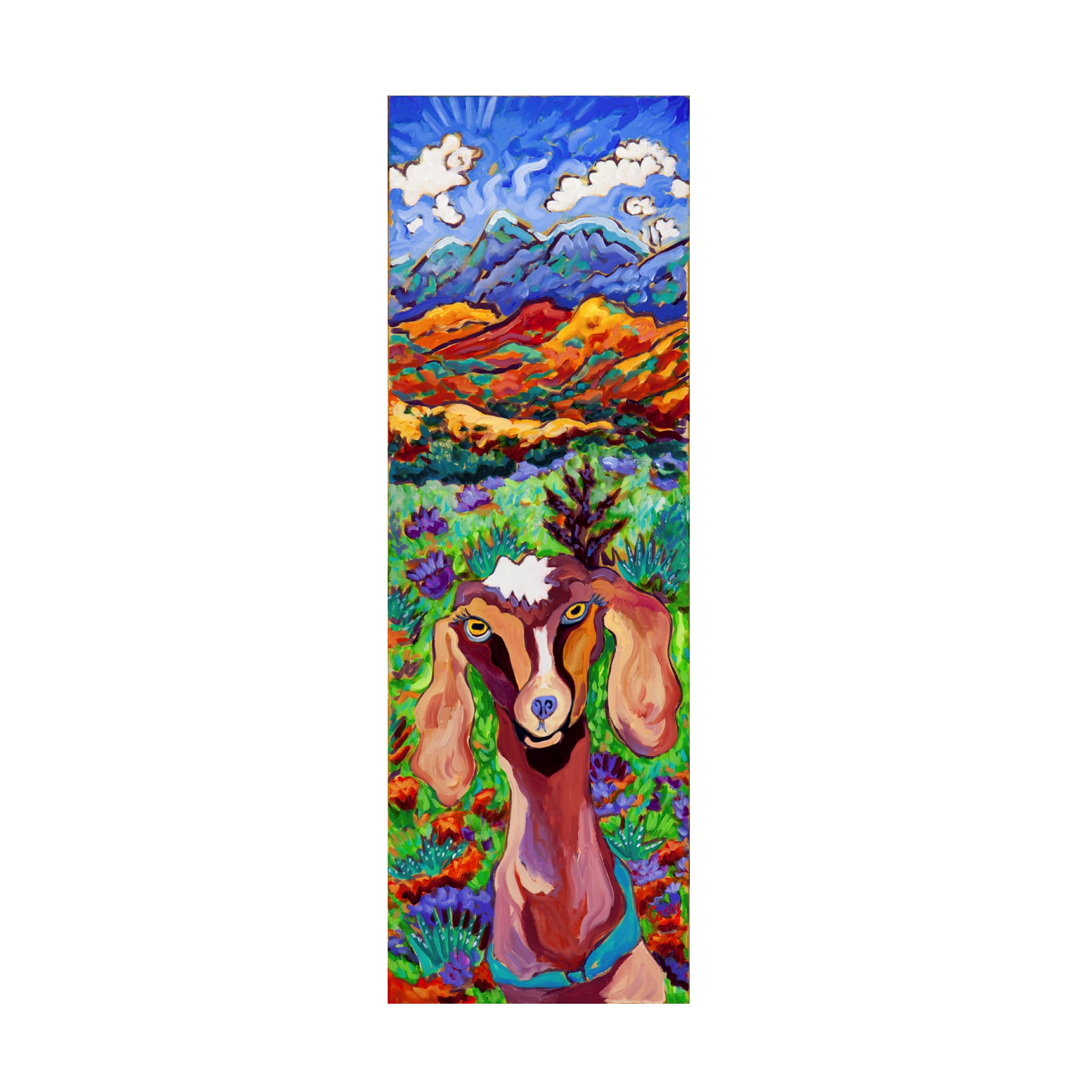 Cathy Carey 'Mountain High Goat' Canvas Art