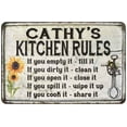 thumbnail image 1 of Cathy's Kitchen Rules Chic Sign Vintage Décor 8 x 12 Matte Finish Metal 108120032166, 1 of 1