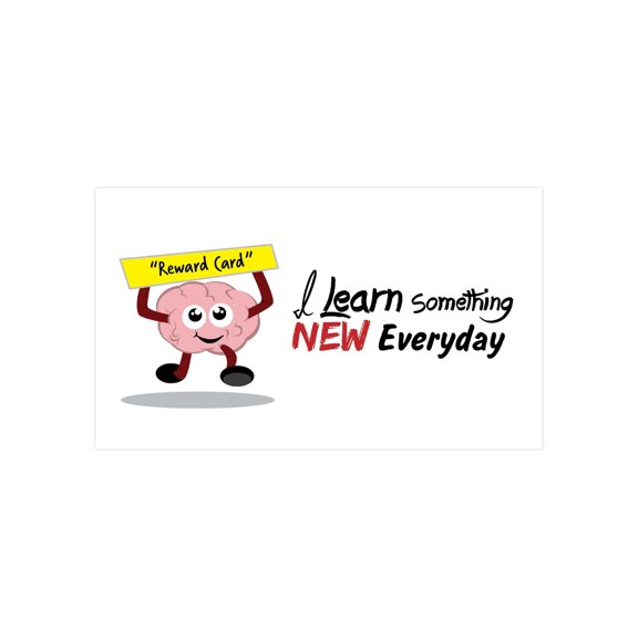CathyFrank I Learn Something New Reward Punch Card Pack of 100, Student Incentives
