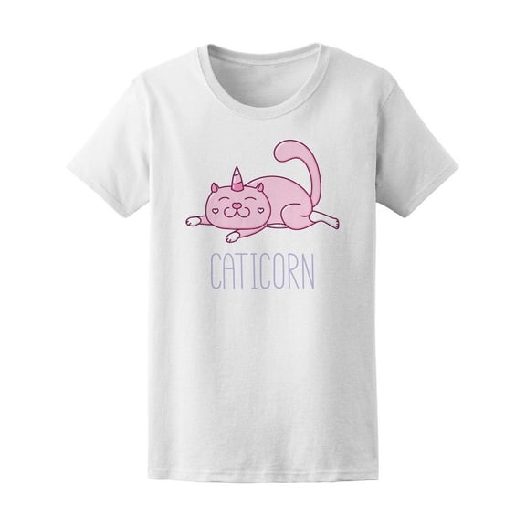 Caticorn Cat Unicorn Sleeping T-Shirt Women -Image by Shutterstock, Female x-Large