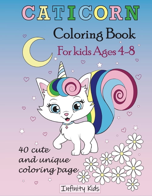 Caticorn Coloring Book Ages 48 40 cute, unique coloring page