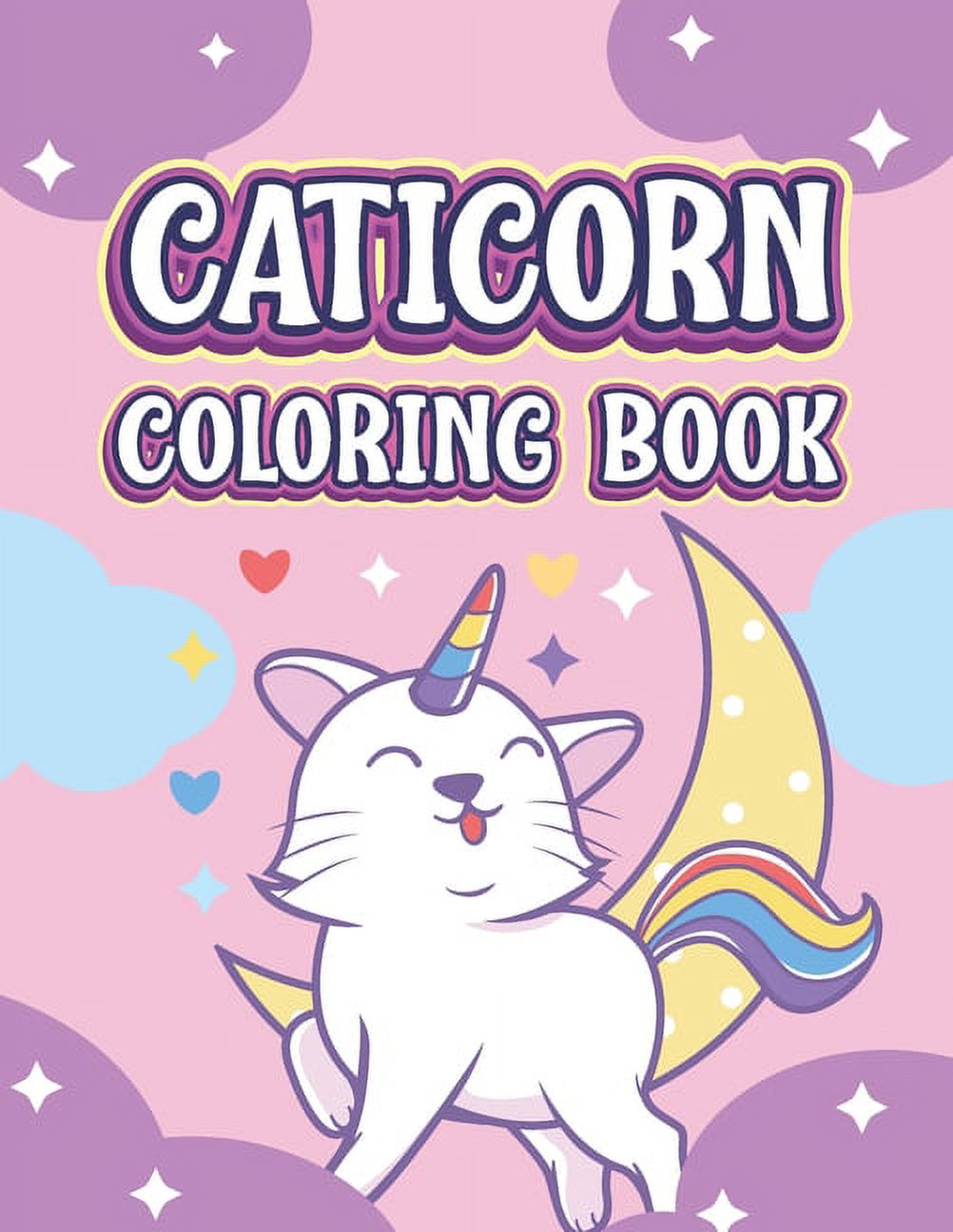 Caticorn Coloring Book Cute Cat Unicorn Coloring Books For Kids