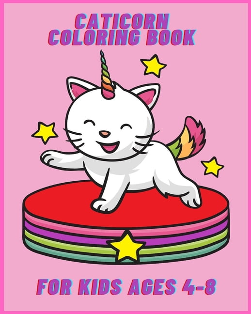 Caticorn coloring book for kids ages 48 Cat unicorn, dogicorn and